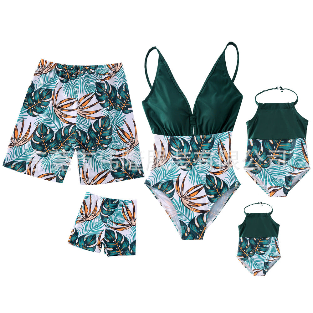 Wholesale's New Parent-child Quick Drying Polyester Swimwear