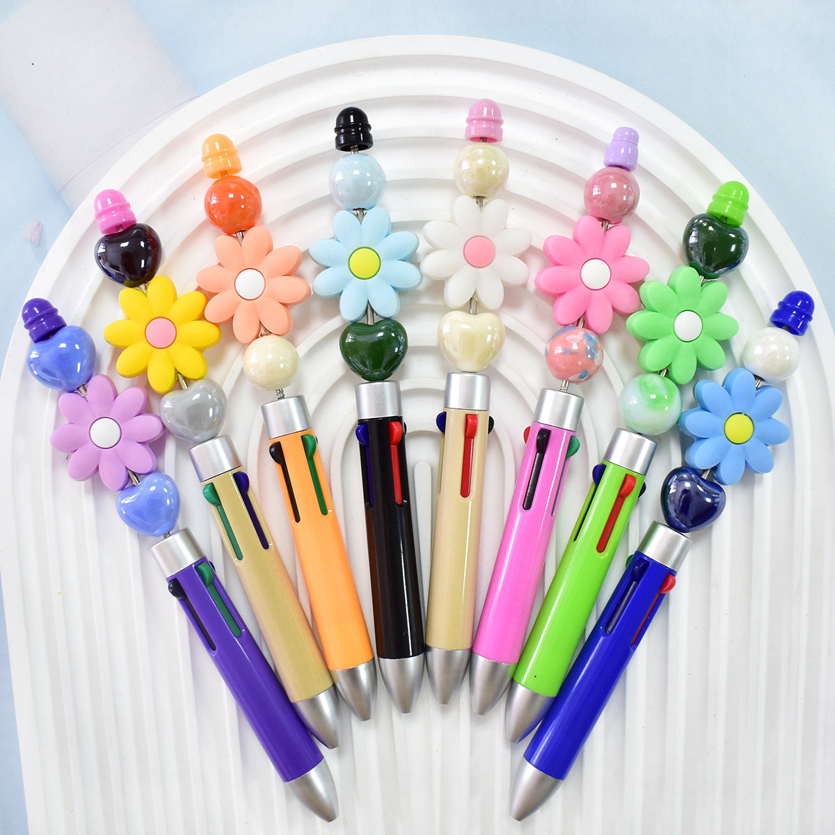 Wholesale Random  100pcs/pack  Cute cartoon flower series soft rubber beads