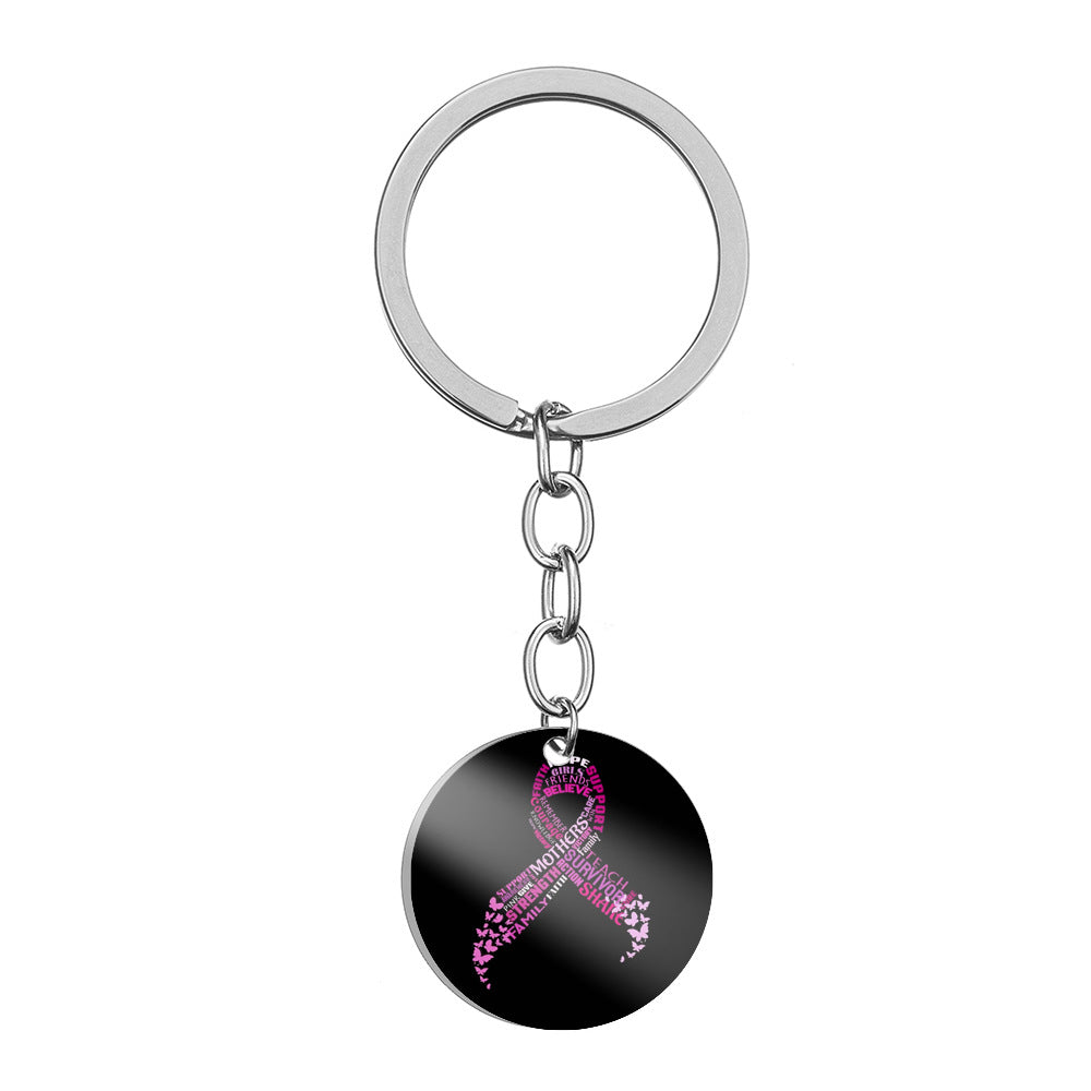 Wholesale Fan Keychain with Stainless Steel Color Printing