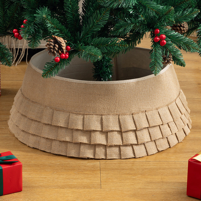 Wholesale Fabric Christmas Tree Skirt Base decoration Props