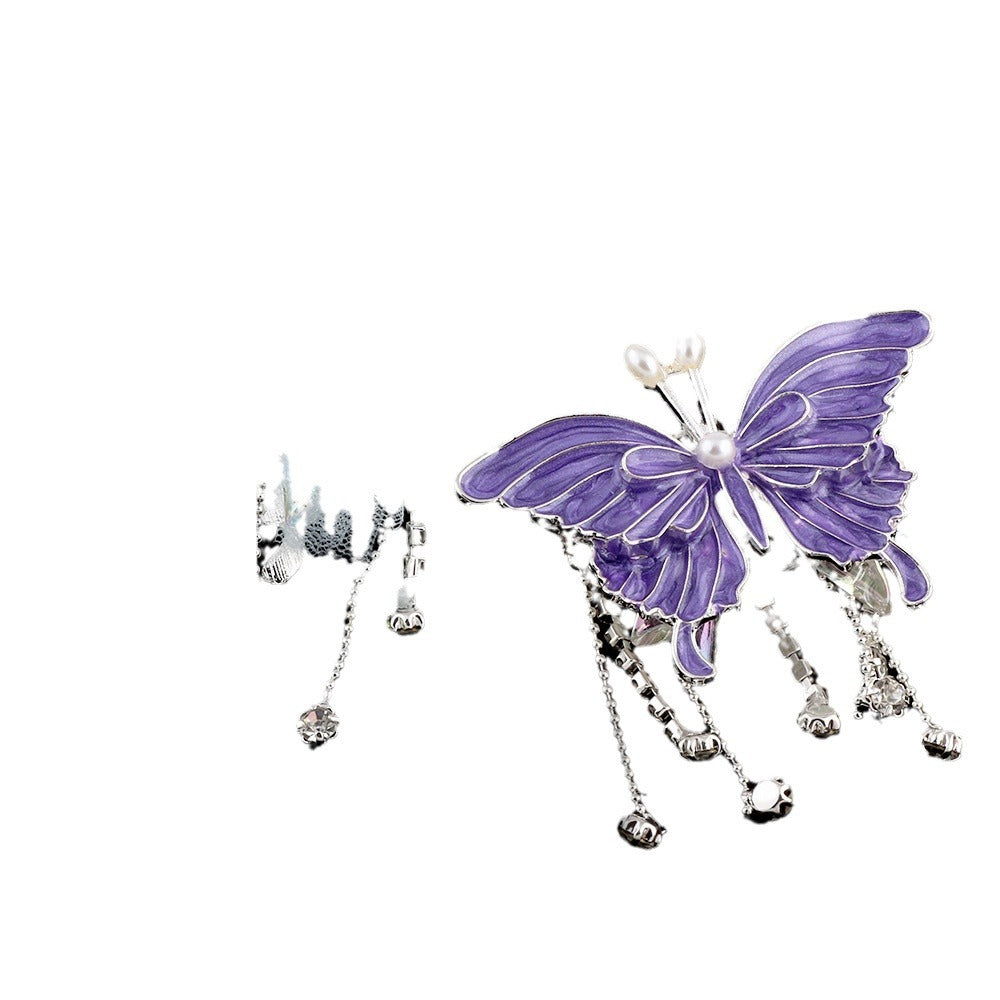 Wholesale 4pcs/pack 3D High-end Three-dimensional Butterfly Diamond Ball Can Wear Straight Hole DIY Beads