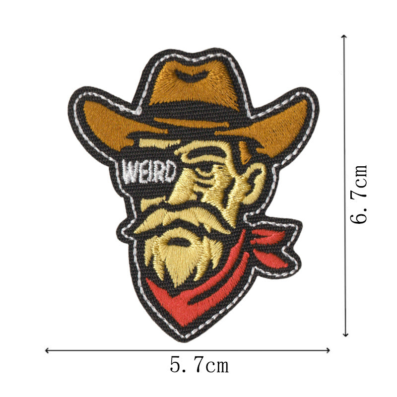 Wholesale Western cowboy embroidery,  embroidery labels,  clothing accessories,  cartoon embroidery patches