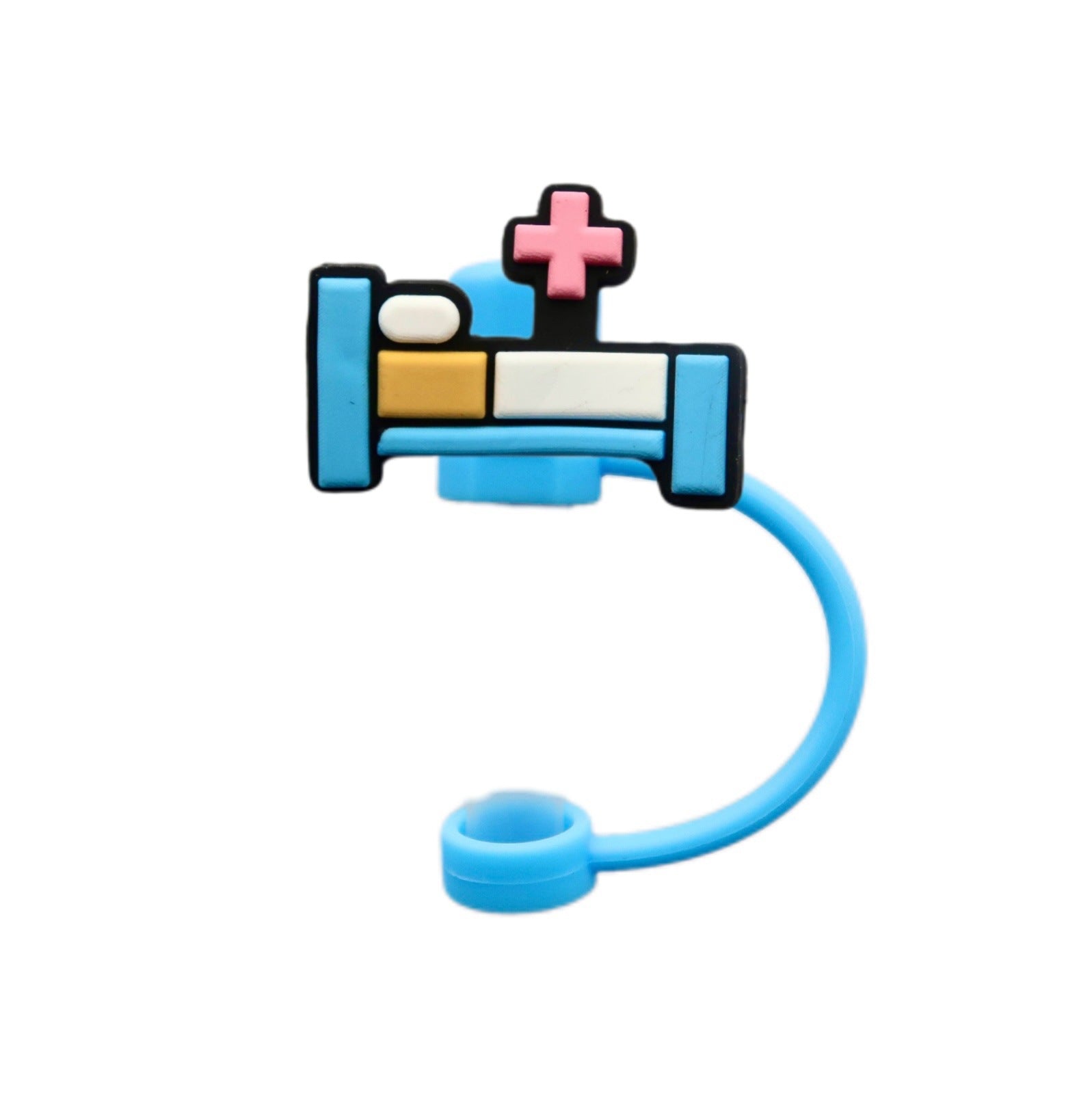 Wholesale 10pcs Cartoon Silicone Dustproof 8/10mm Straw Cover