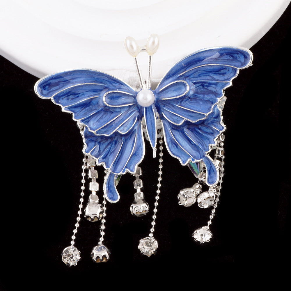 Wholesale 4pcs/pack 3D High-end Three-dimensional Butterfly Diamond Ball Can Wear Straight Hole DIY Beads