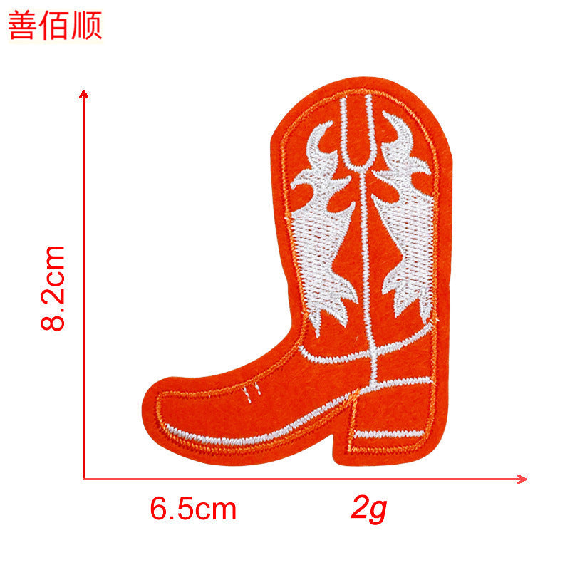 Wholesale 5pcs Shoes Cloth Patch Non-woven Fabric Sewing Boots Jeans Personalized Decoration Patch FS