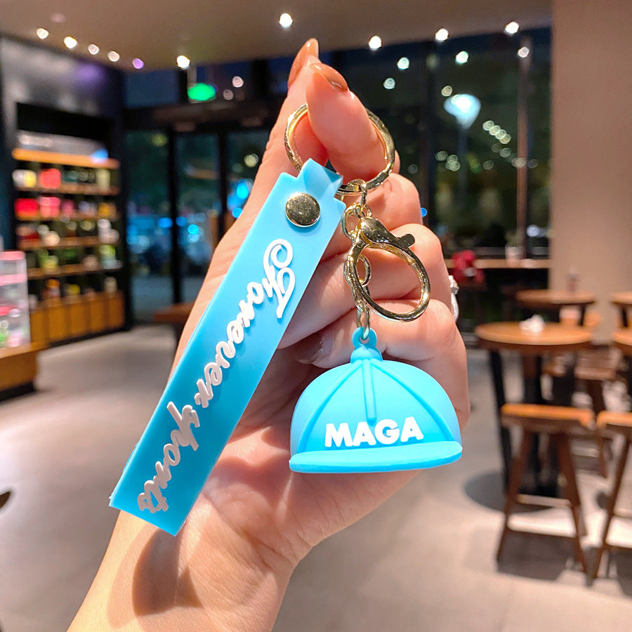 Wholesale Cute Cartoon Candy Color Baseball Cap Keychain Mini Hat
