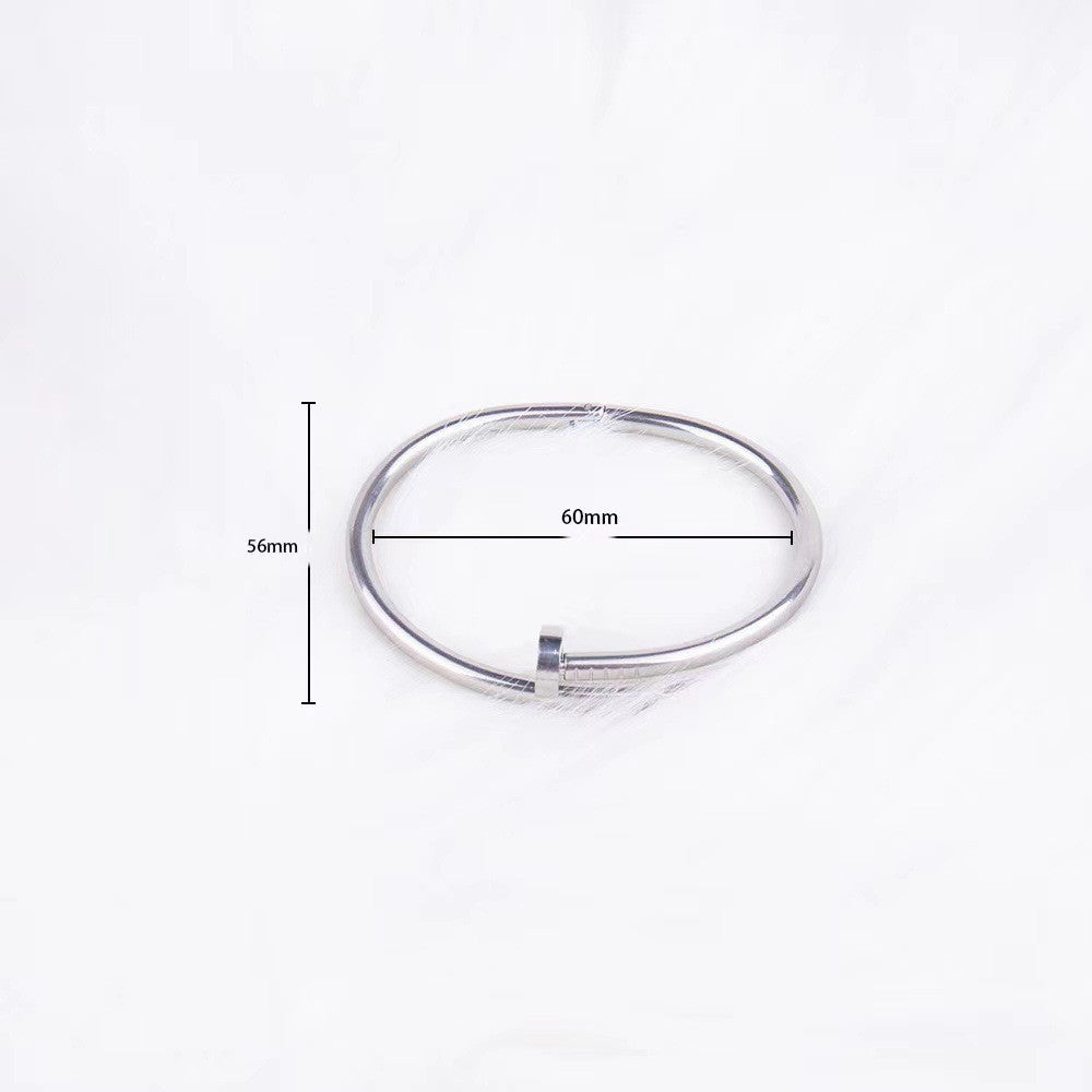 Wholesale Nail 18K Gold Fashion Titanium Steel Bracelet