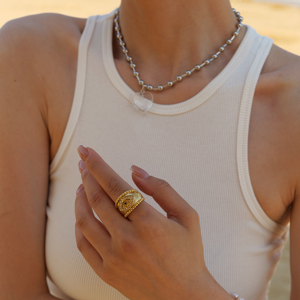 Nuevo anillo de oro de acero inoxidable de acero inoxidable para oculares de alta venta al por mayor de ventas