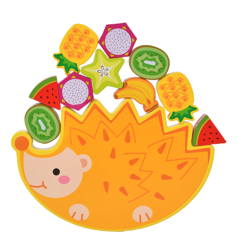 Wholesale Hedgehog Fruit Balanced Beaded Stacked High Building Blocks Cognitive Early Education Educational Cartoon Toys