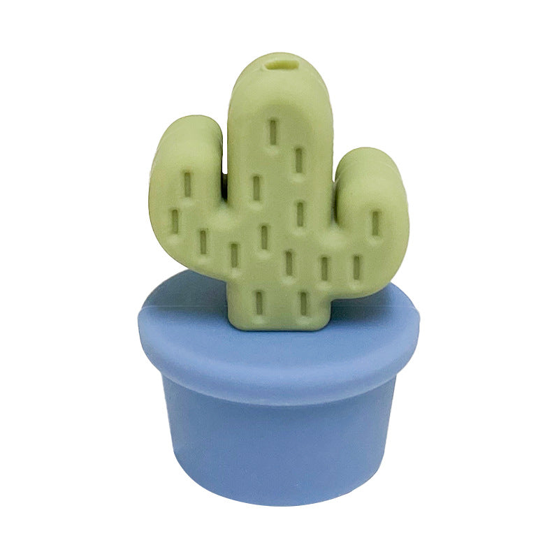 Wholesale of 10PCS Mini Cactus Silicone Beads