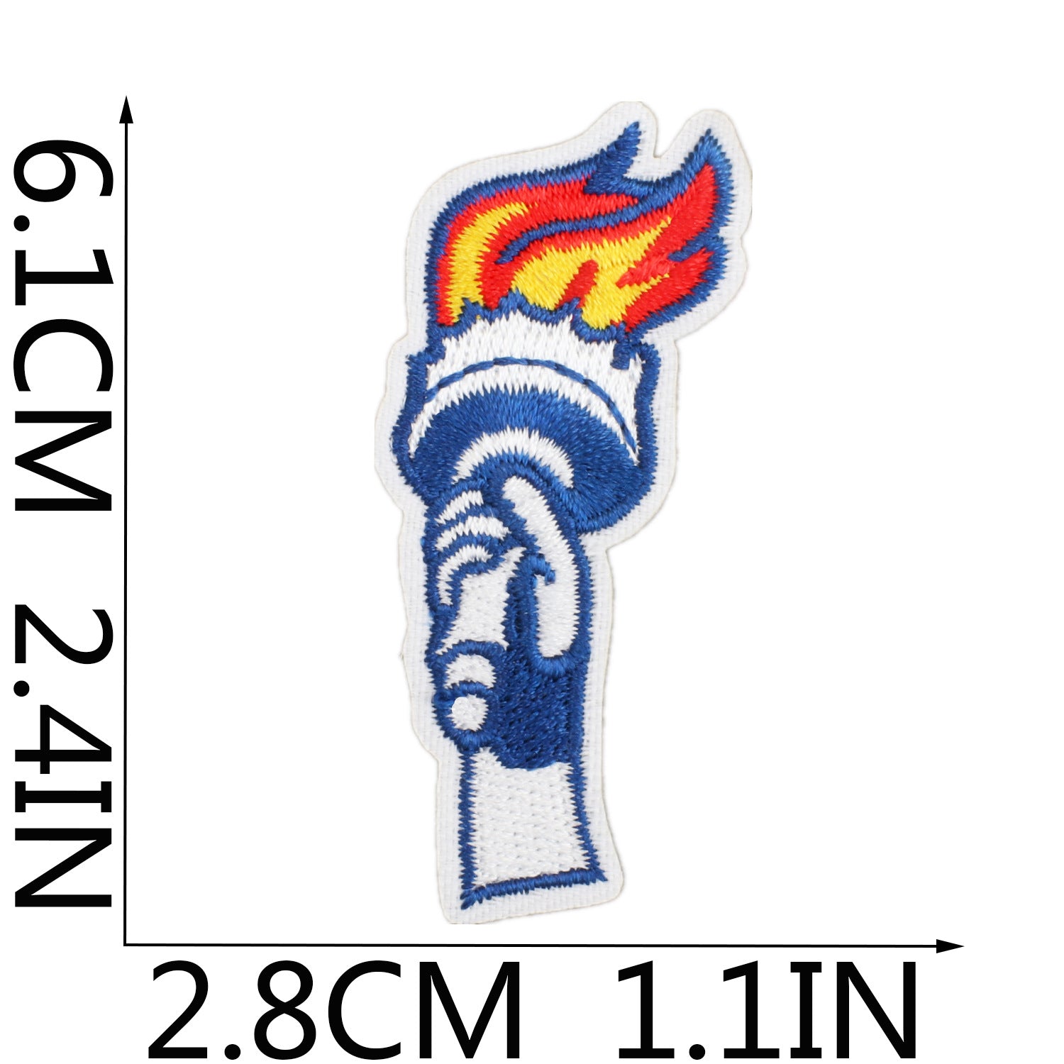 Wholesale Independence Day Flag Torch Patch Bag Embroidery Sticker Eagle