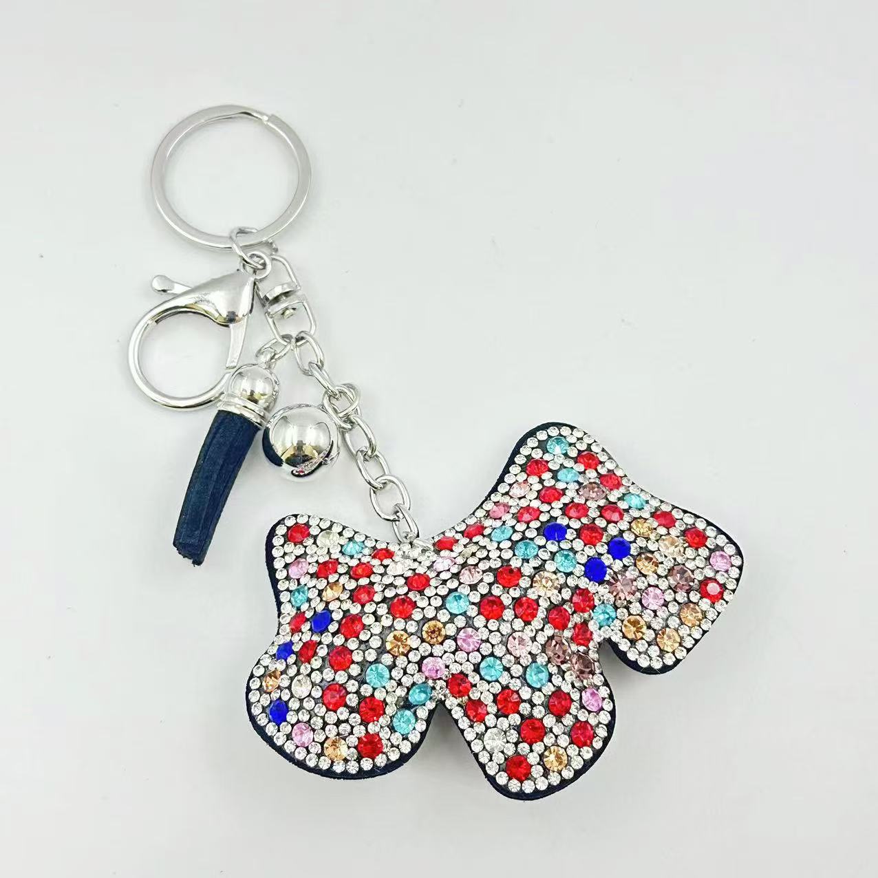 Wholesale  creative cute diamond-studded puppy keychain
