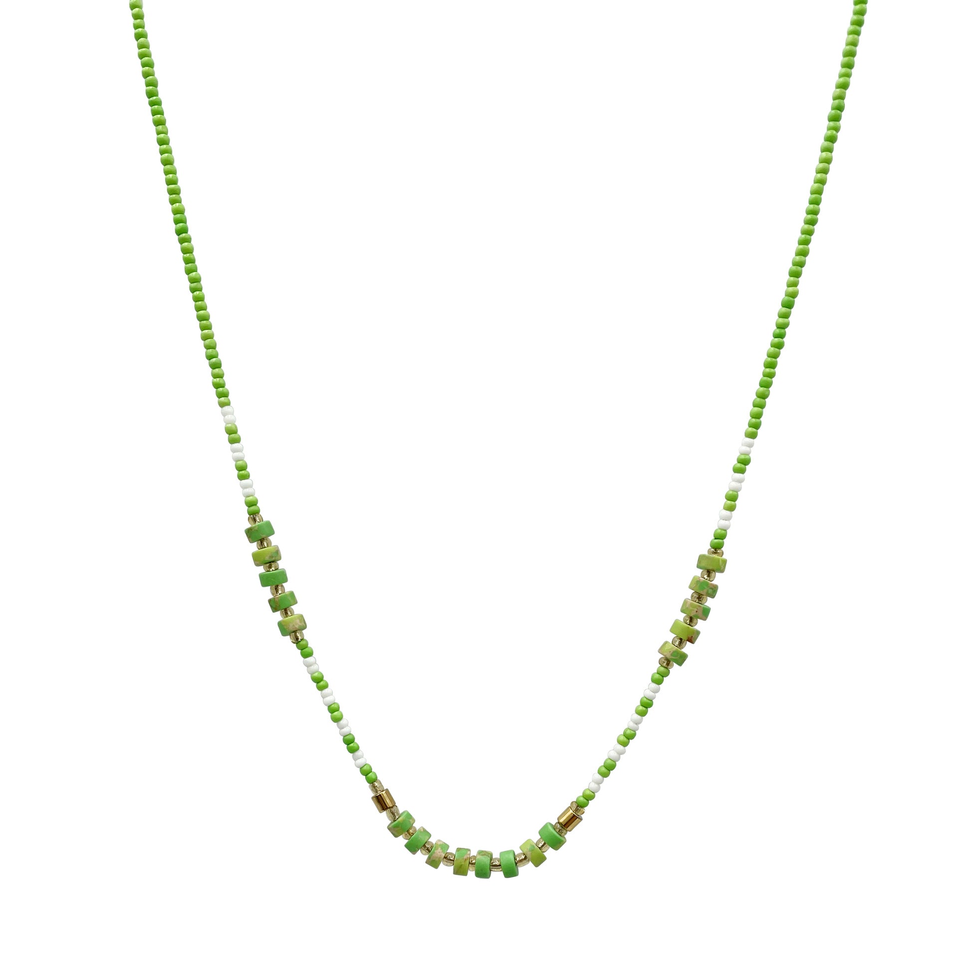 Wholesale Green Crystal Beaded Acrylic Necklaces