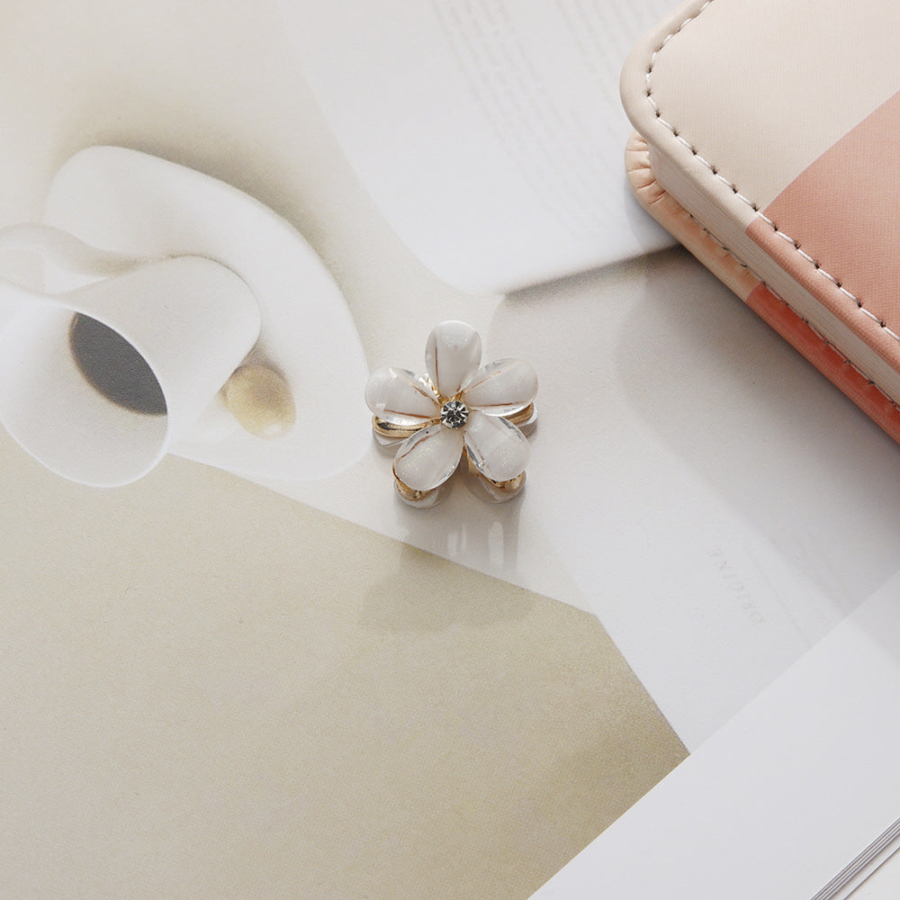 Wholesale children's crystal flower small grab clip headdress edge clip little girl princess hair clip