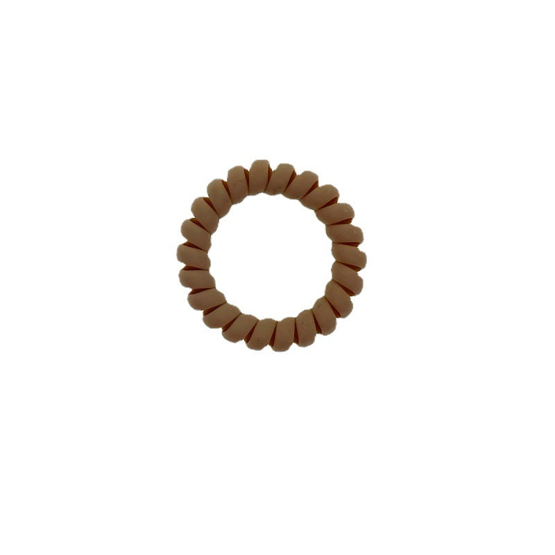 Wholesale Morandi Matte Simple Coil Hair Ball Head Telephone Cable Hair Ring