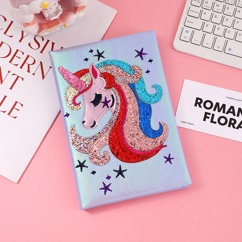 Wholesale Cartoon Unicorn Shiny Notepad Children' s Cute Rabbit Notebook
