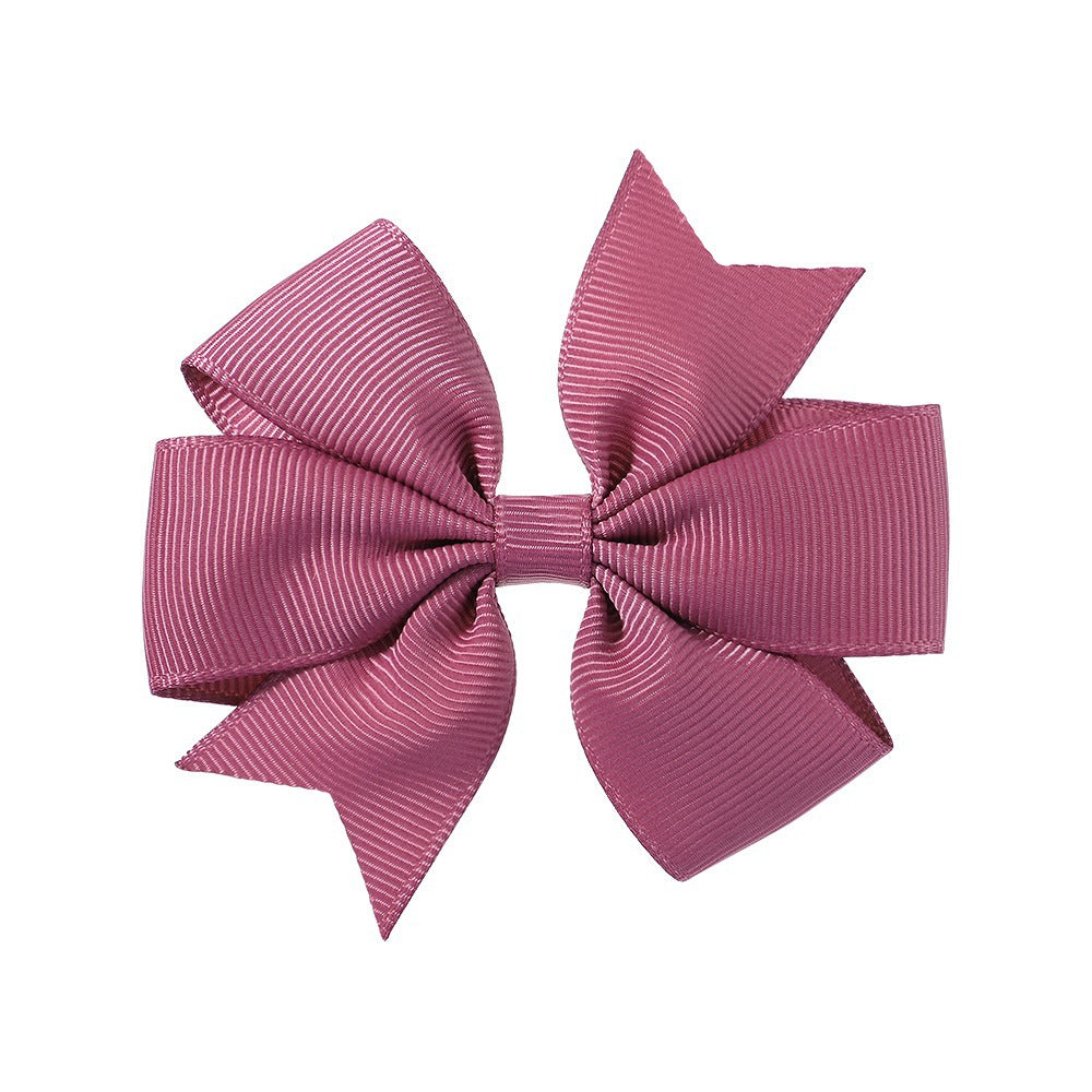Wholesale 10pcs Handmade Baby Dovetail V Ribbed Ribbon Bow Hairpin