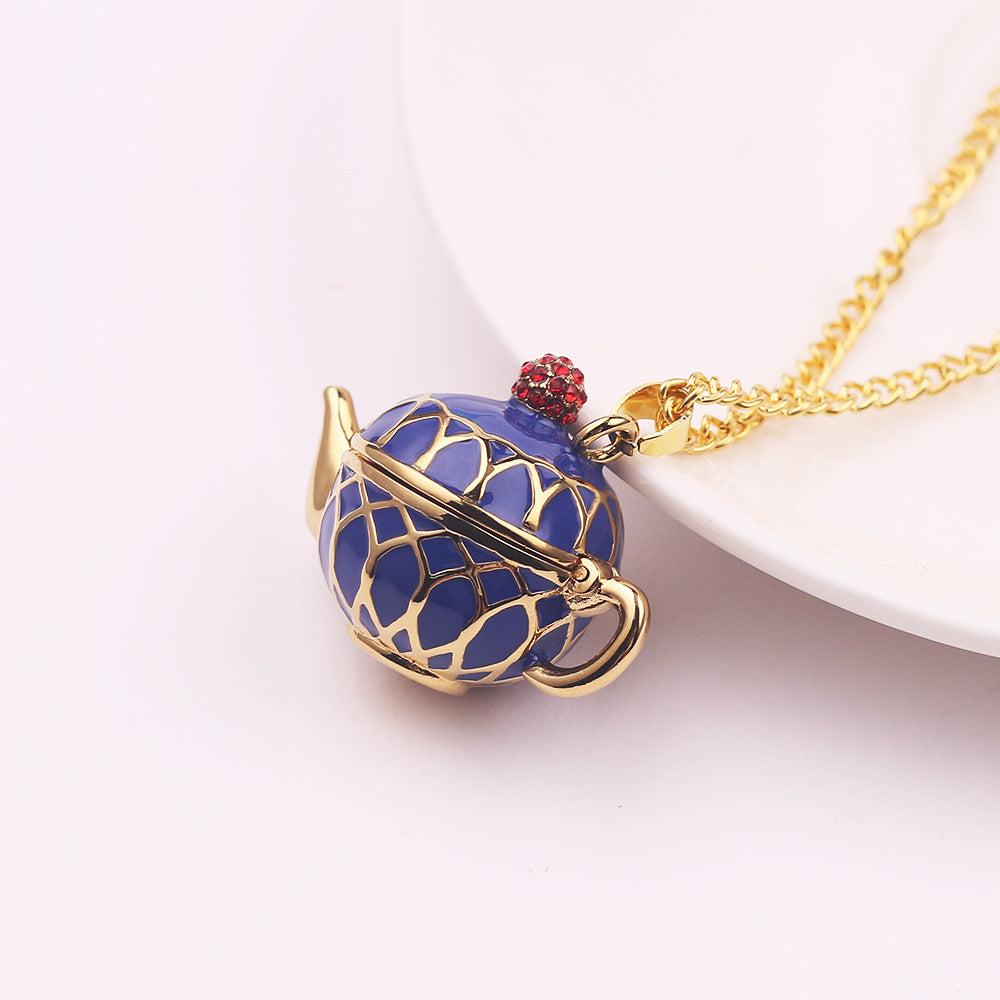 Wholesale Enamel Teacup Alloy Necklaces