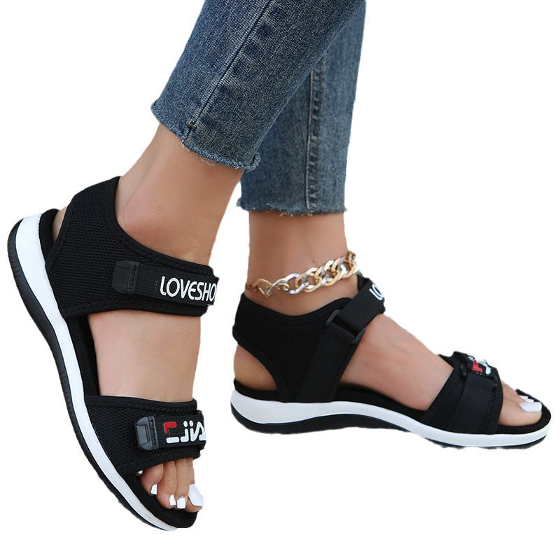 Wholesale Large size women's shoes 41-43 casual sandals women's beach shoes Amazon spot