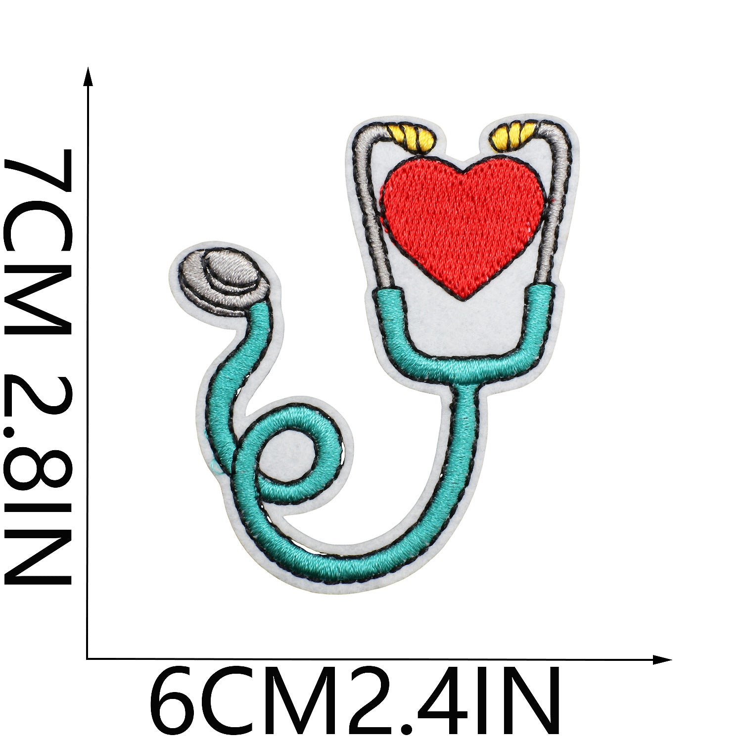Wholesale Cartoon human organ embroidery patch medical equipment patch