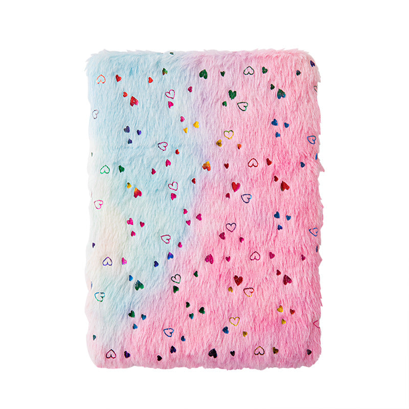 Wholesale plush notebook hand book high color value gift notebook