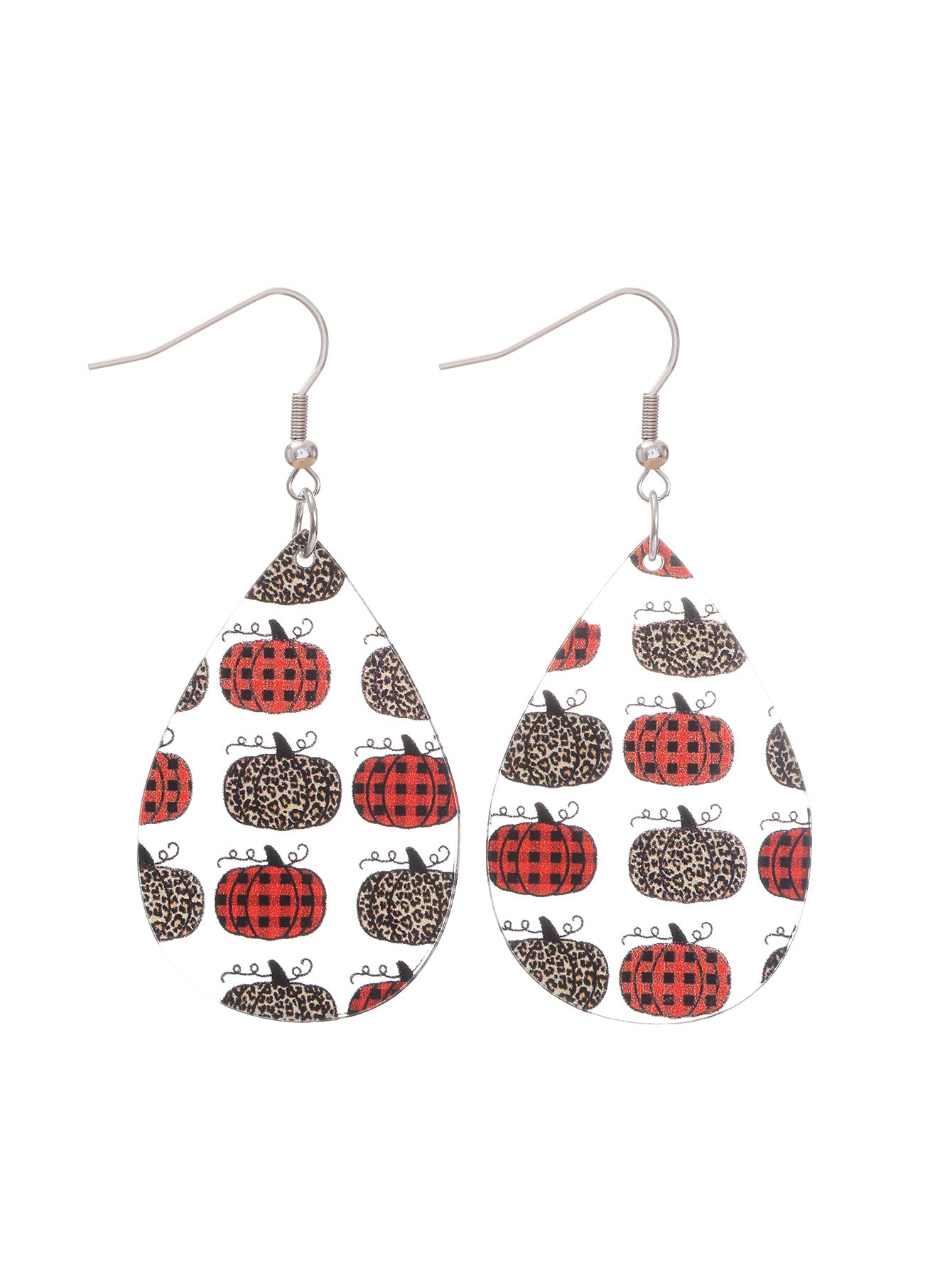 Wholesale Butterfly print acrylic and wood panel earrings