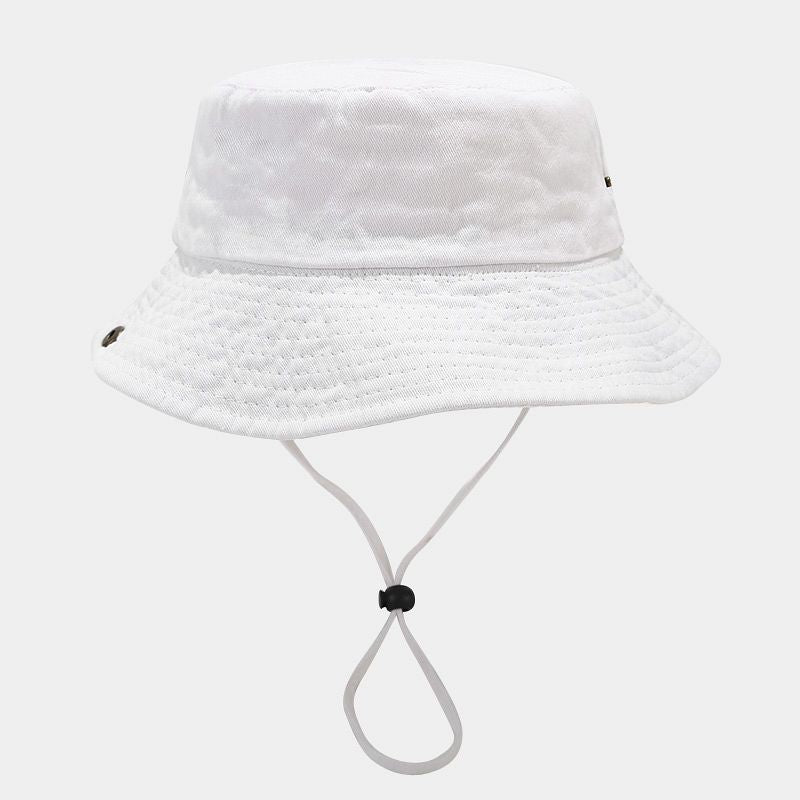 Wholesale  Patchwork Solid Color Wide-Brimmed Bucket Hat  Sun Hat