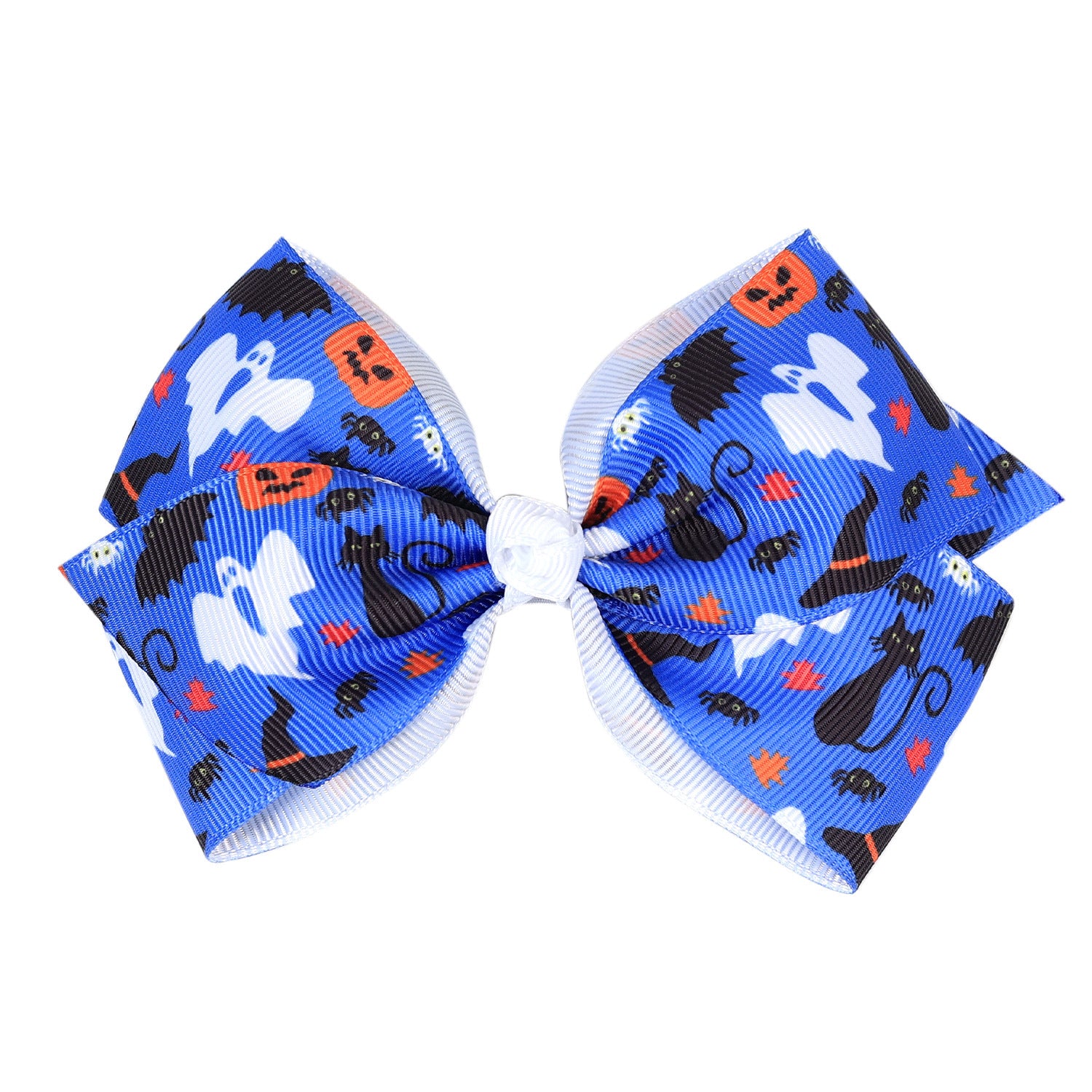 Wholesale Halloween Pumpkin Print Bow Hair Clip