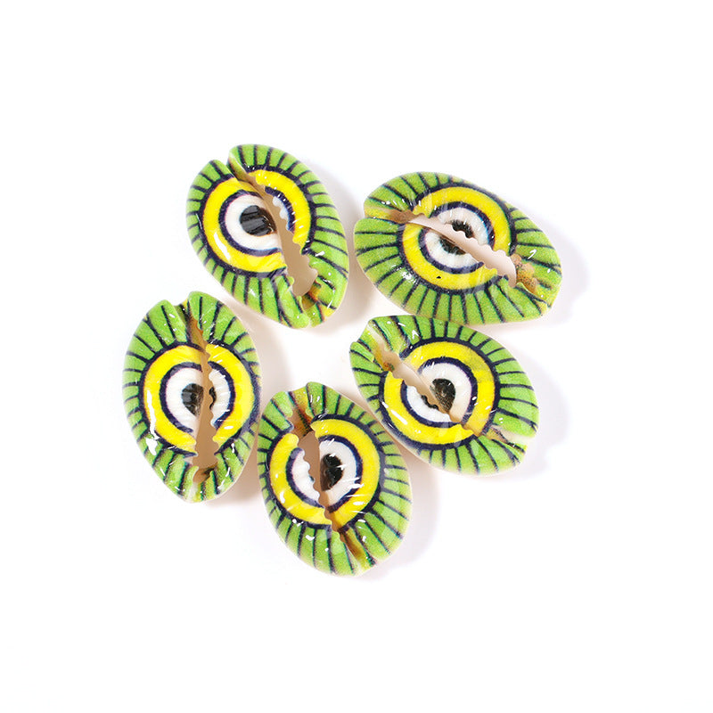 Al por mayor 20 piezas/paquete de caracol natural de concha pintada tortuga corta corta cuentas de concha