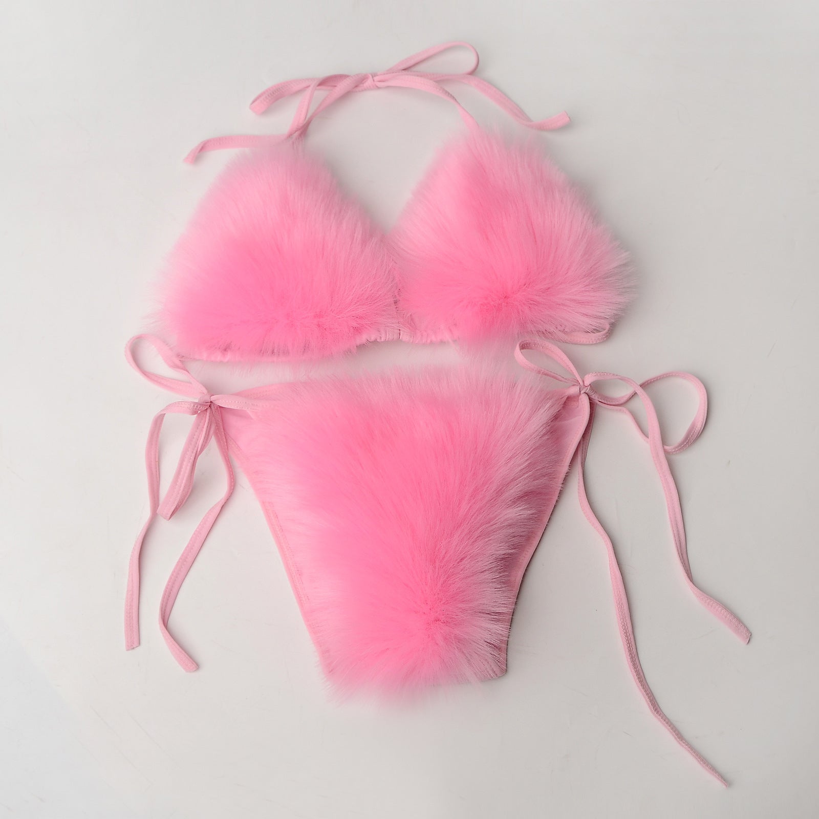 Wholesale Solid Color Bikini Plush Swimwear