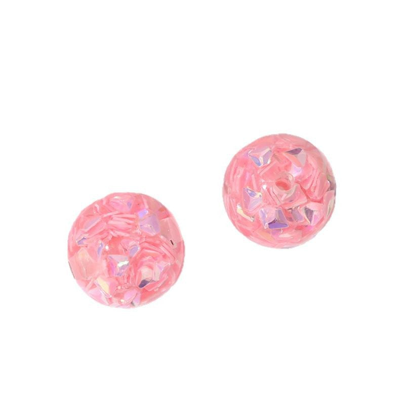 Wholesale 10pcs/pack Colored diamond sequins straight hole resin beads