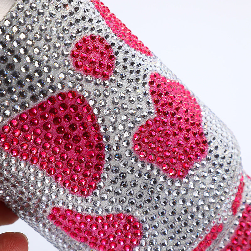 Wholesale Tumbler Ice Bullies Cup  Colorful Cow Pattern Diamond-encrusted Thermos Cup Straw Cup 40OZ Car Cup Ice Cup