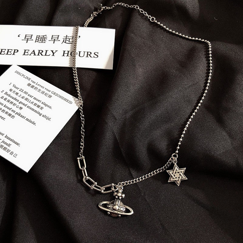 Wholesale 925 sterling silver necklace elephant hip hop lucky bean retro sweater clavicle chain