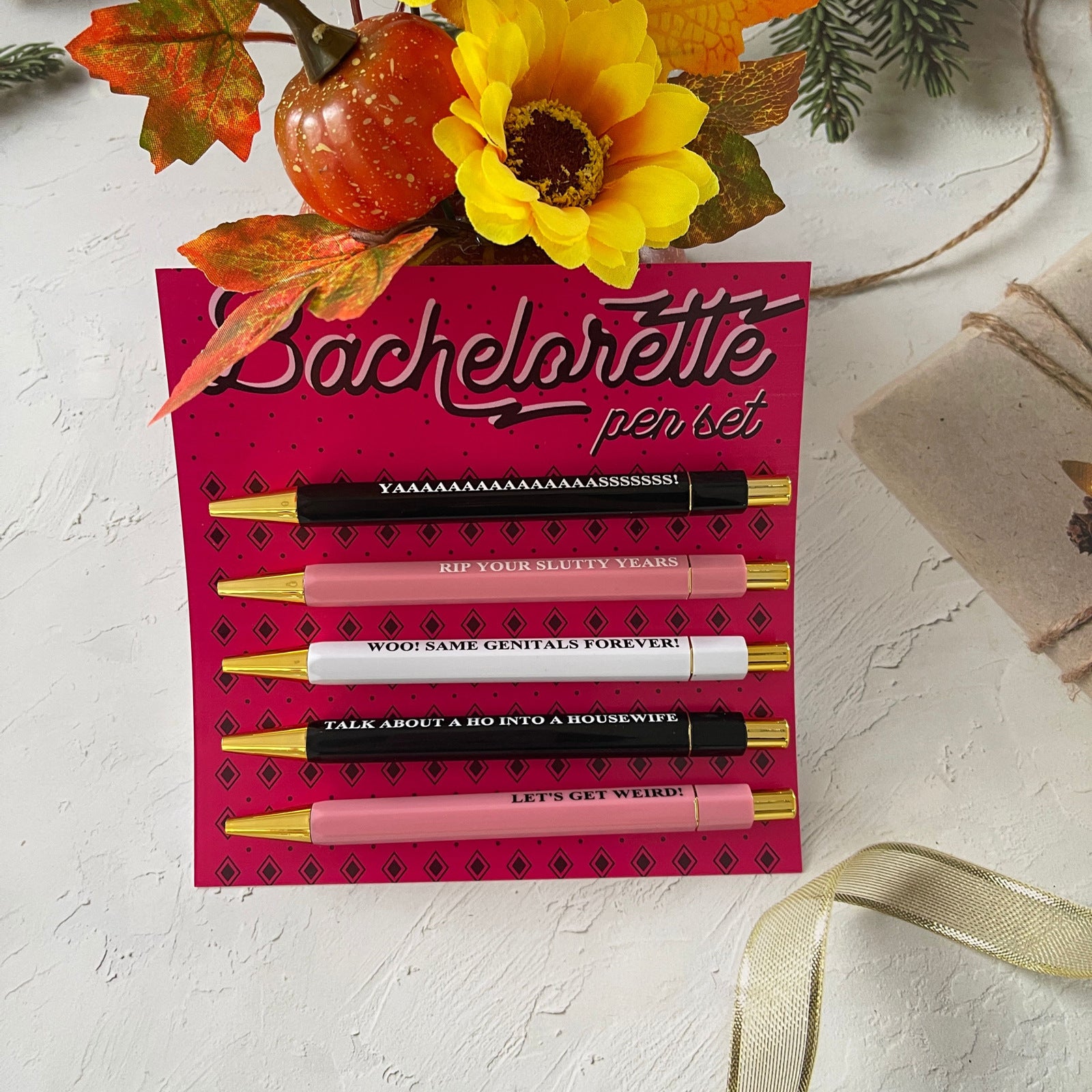 Wholesale Nurse Theme Incentive Text FUCK Plastic Pen 5 Pieces/set