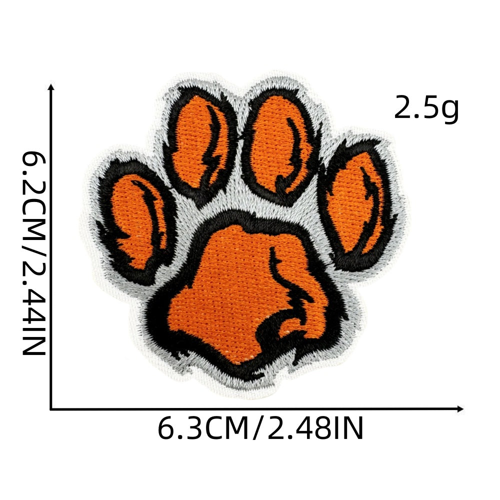 Wholesale Cute colorful bear paw fabric patch embroidery