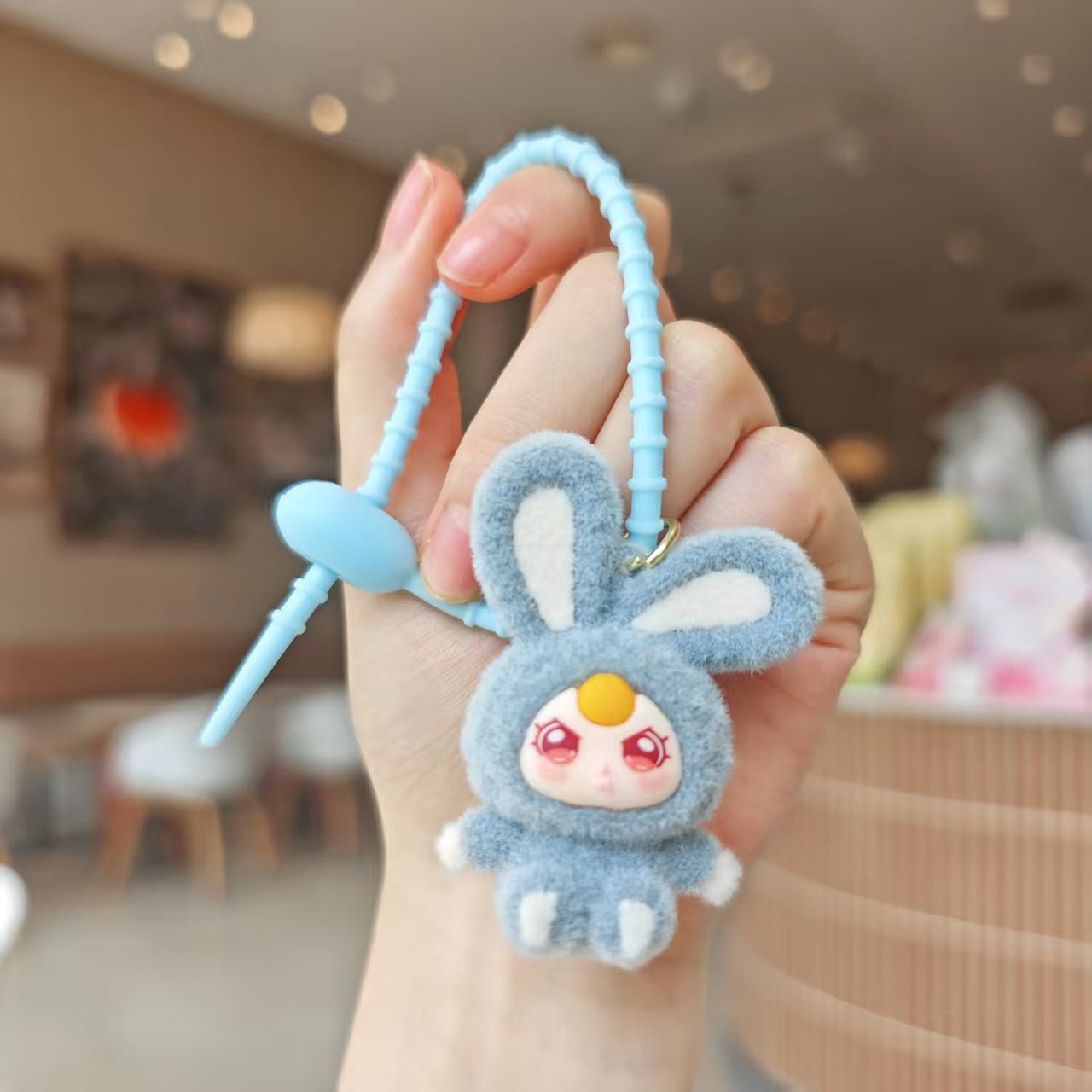 Wholesale Cute flocking doll desktop car decorative ornaments keychain