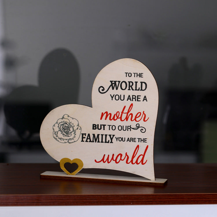 Wholesale of Mother's Day Wooden Handicraft Ornaments