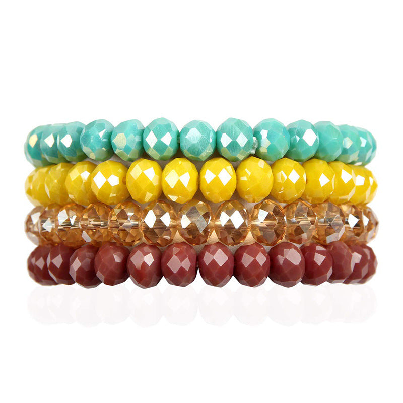 Wholesale DIY Crystal Colorful Elastic Bracelet