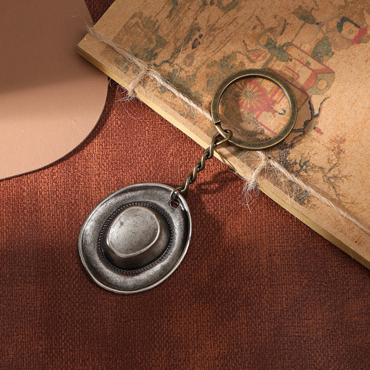 Wholesale Alloy Western Style Cowboy Hats Keychains