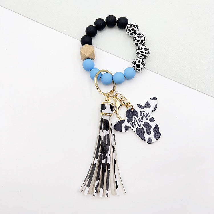 Wholesale Dairy Cow Grain Wood Beads Wood Chip Cow Head Western Style