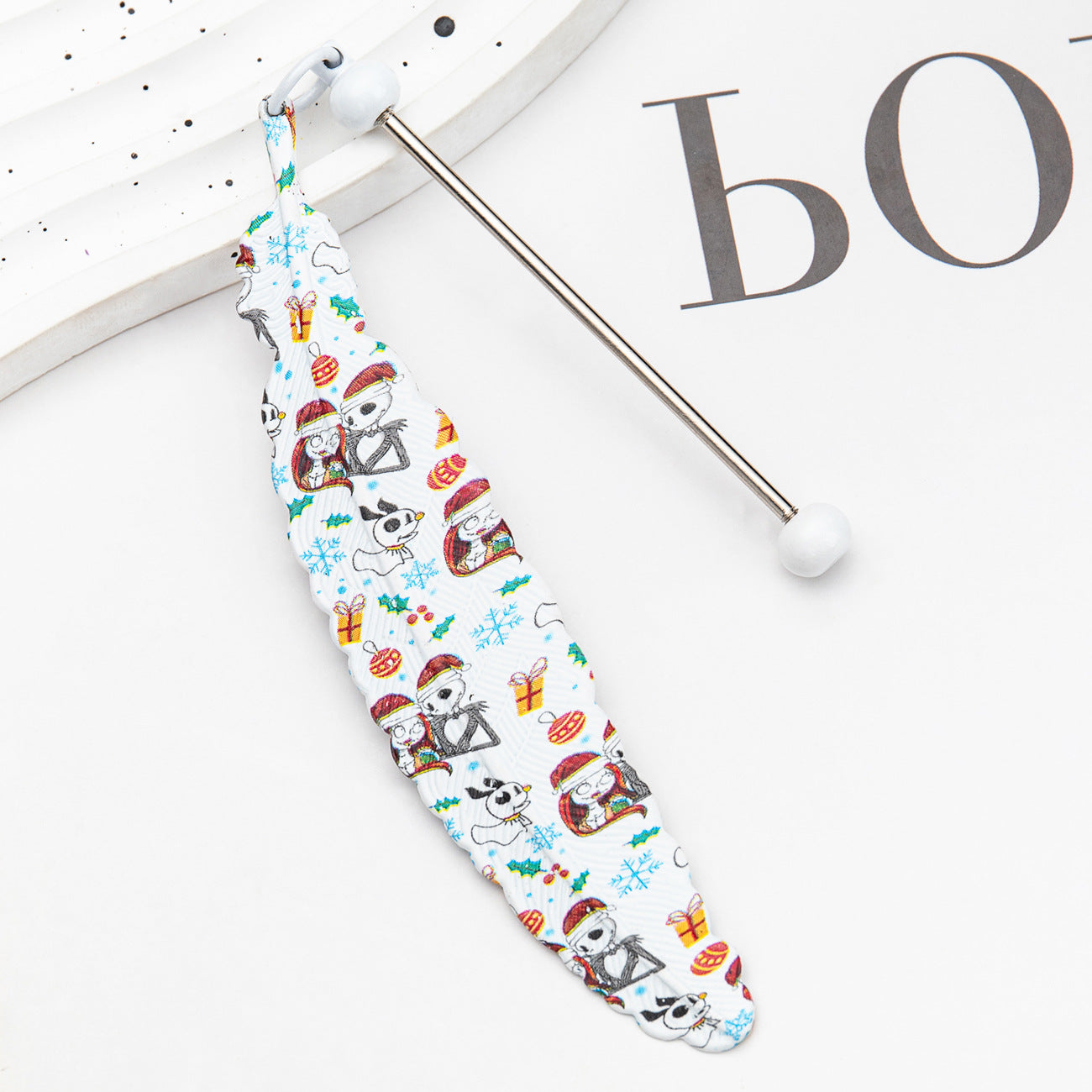 Wholesale New Christmas Halloween Feather Bookmark Handmade DIY Metal Bookmark