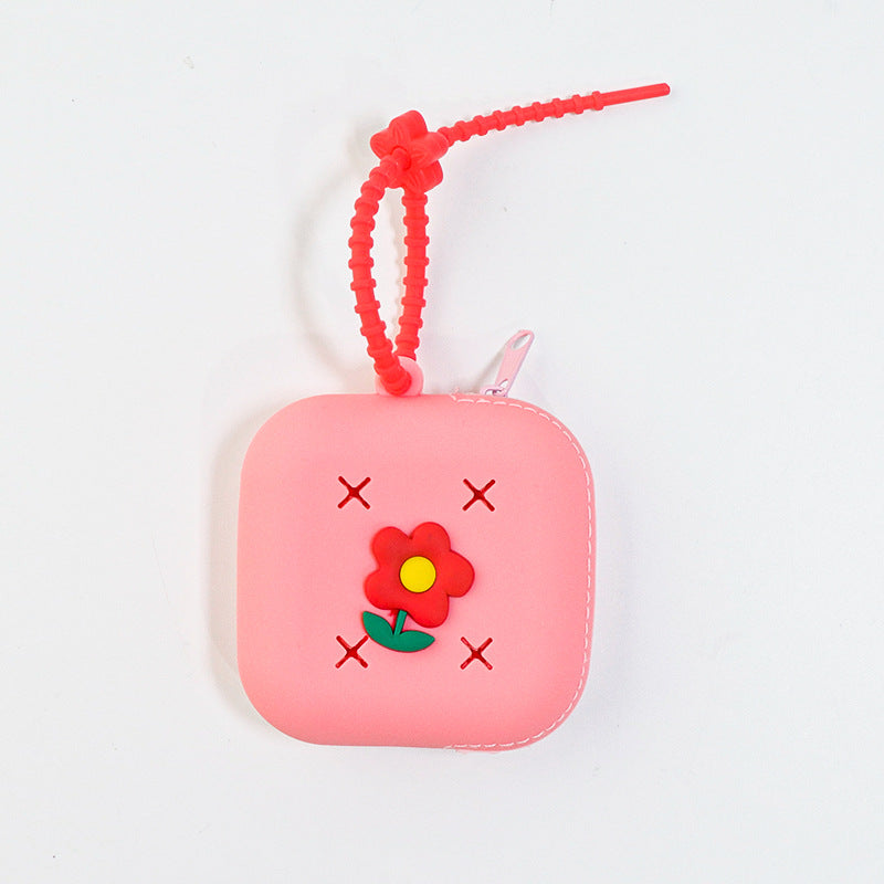 Wholesale Silicone Mini Cute Hole Portable DIY Portable Storage Coin Earphone Bag