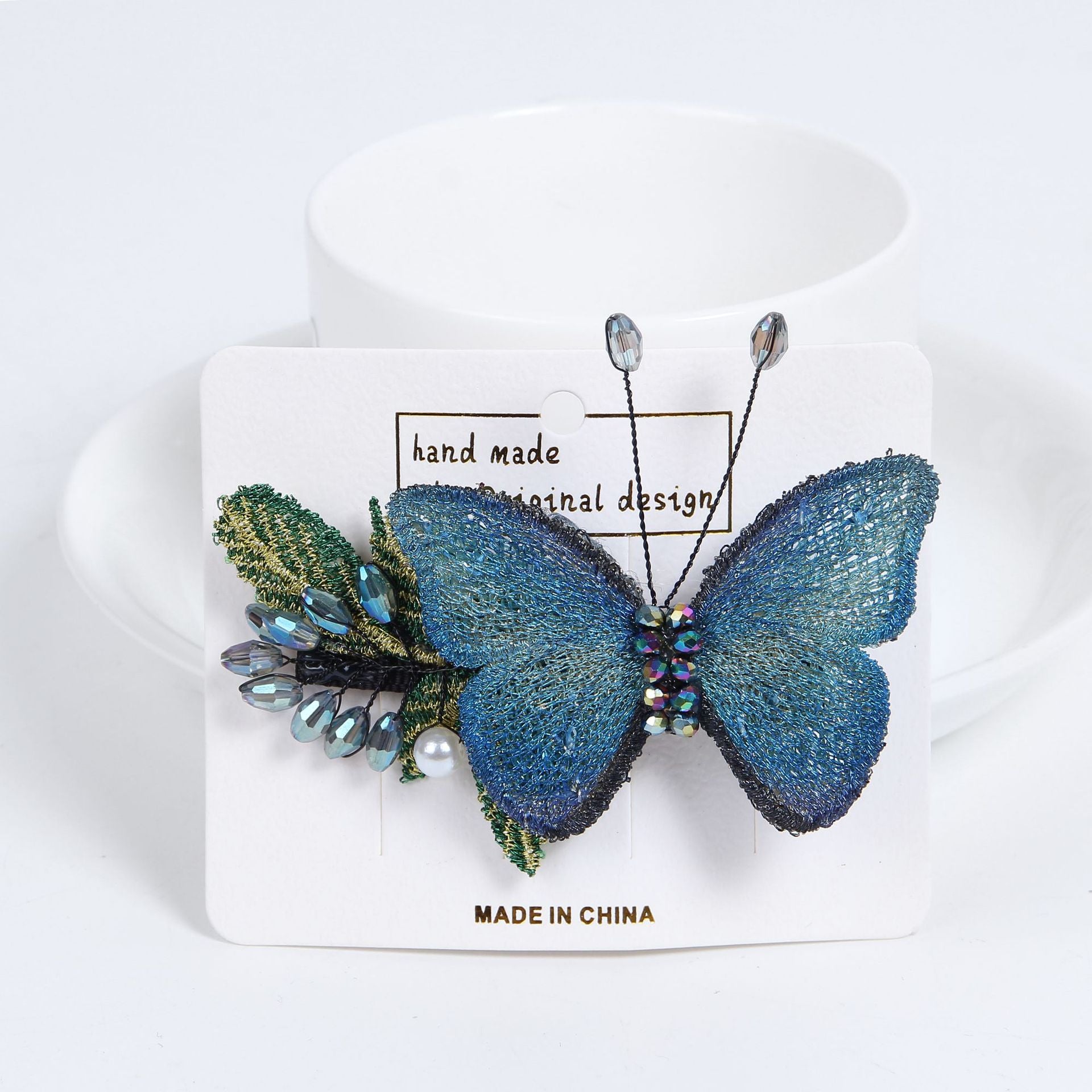 Wholesale Butterfly Embroidery Hair Clips Duck billed Clips