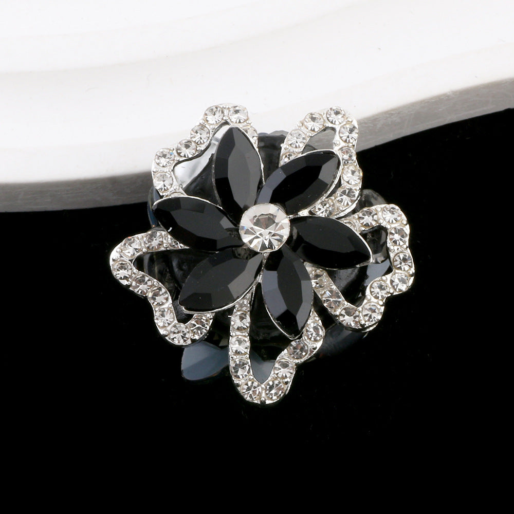 Wholesale 2pcs/pack New DIY Diamond Rotating Snow  Alloy Clay Straight Hole Beads Accessories