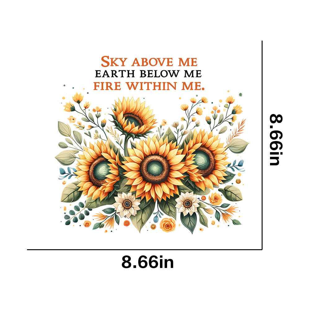 Wholesale 10pcs/pack Sunflower T-shirt heat transfer hot stamping
