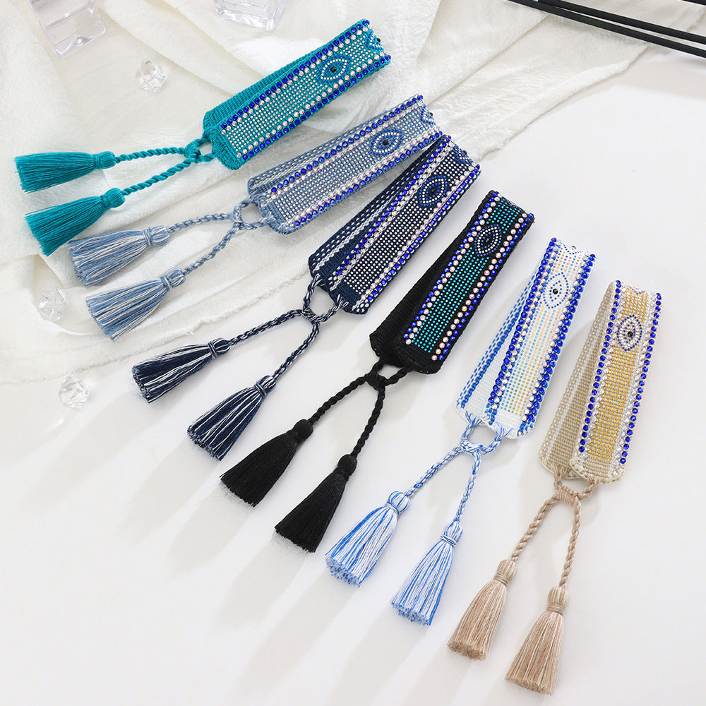 Wholesale Sequin Devil's Eye Woven Cord Bracelet