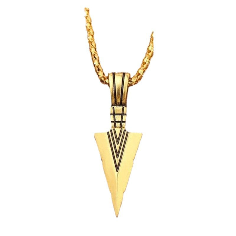 Wholesale Creative Alloy Retro Arrow Triangle Pendant Personalized Fashion Necklaces