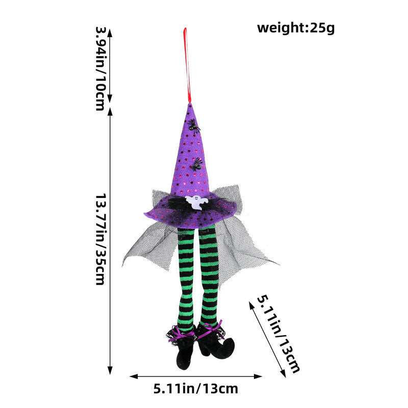 Wholesale New Halloween Witch Hat Long Legs Hanging Window Ornaments