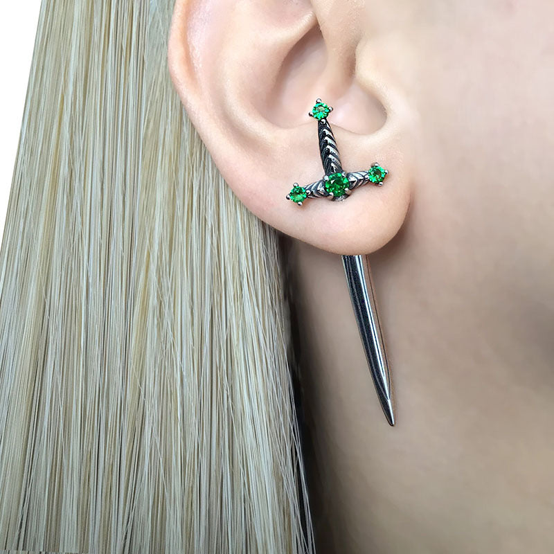 Wholesale Gothic sword women' s earrings