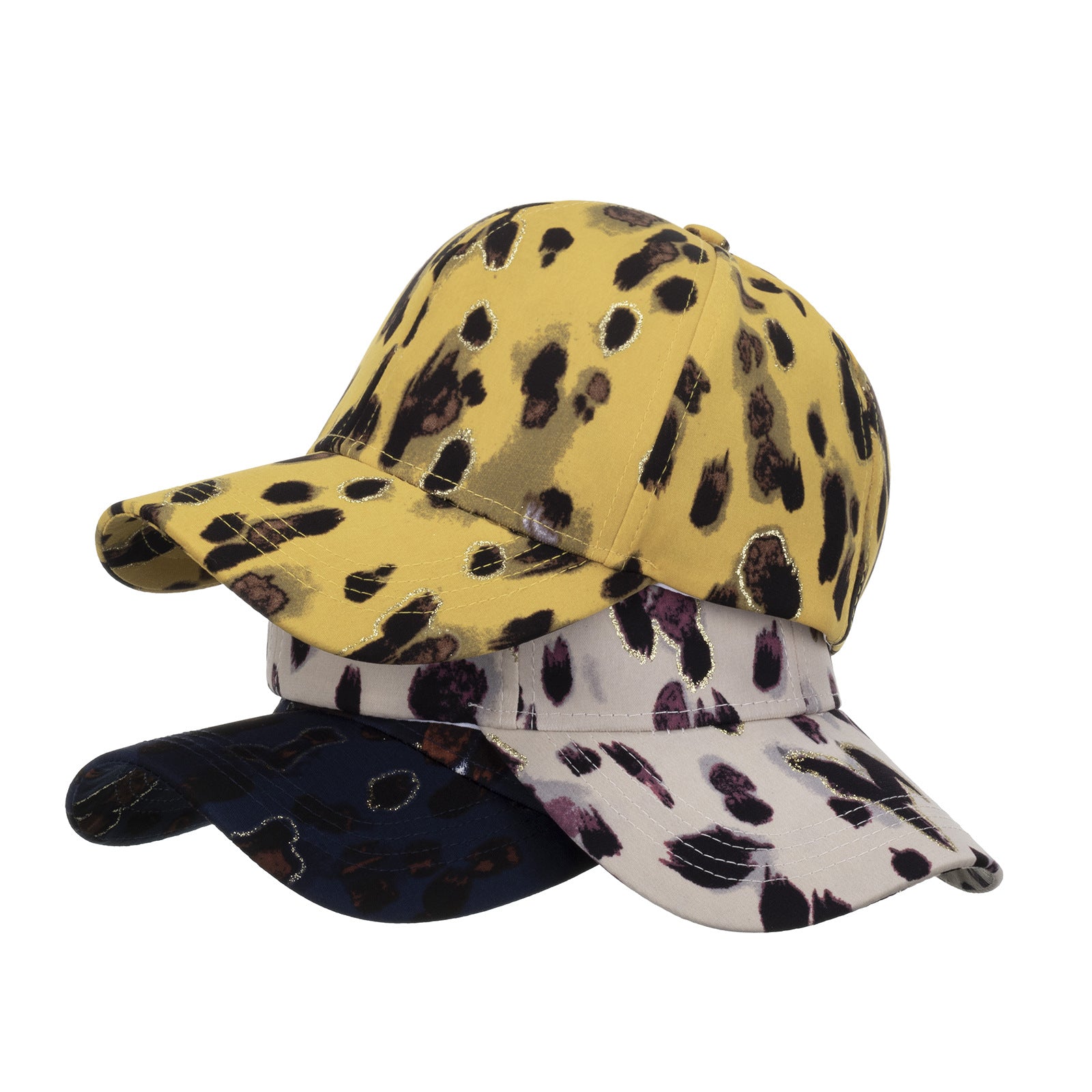Wholesale Gold powder speckled baseball cap with sun protection